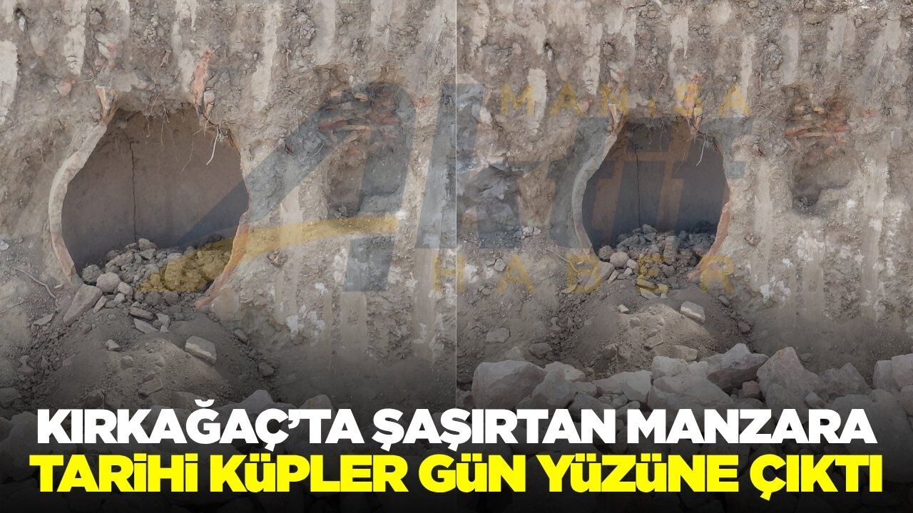 Kırkağaç'ta yol çalışmaları sırasında tarihi küpler gün yüzüne çıktı