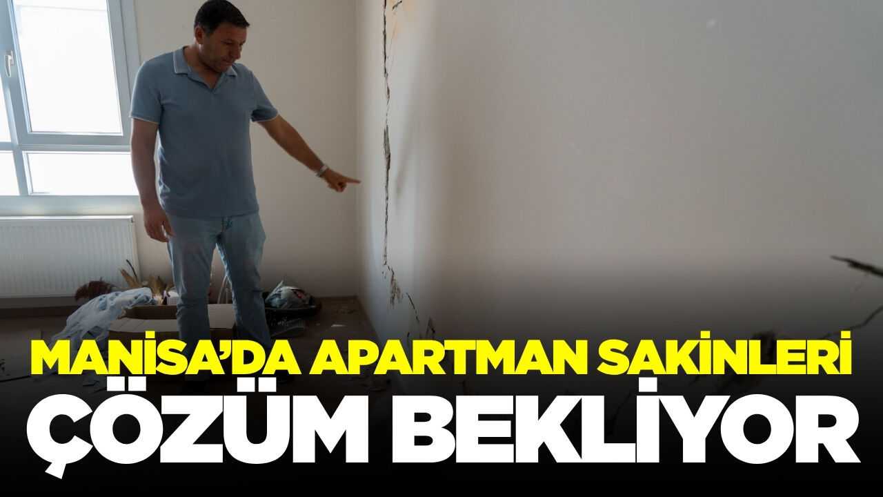 Manisa'da apartman tehlike saçıyor!
