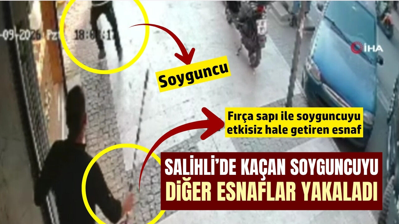 Salihli’de kuyumcuya silahlı soygun girişimi: Esnaflar şüpheliyi böyle etkisiz hale getirdi