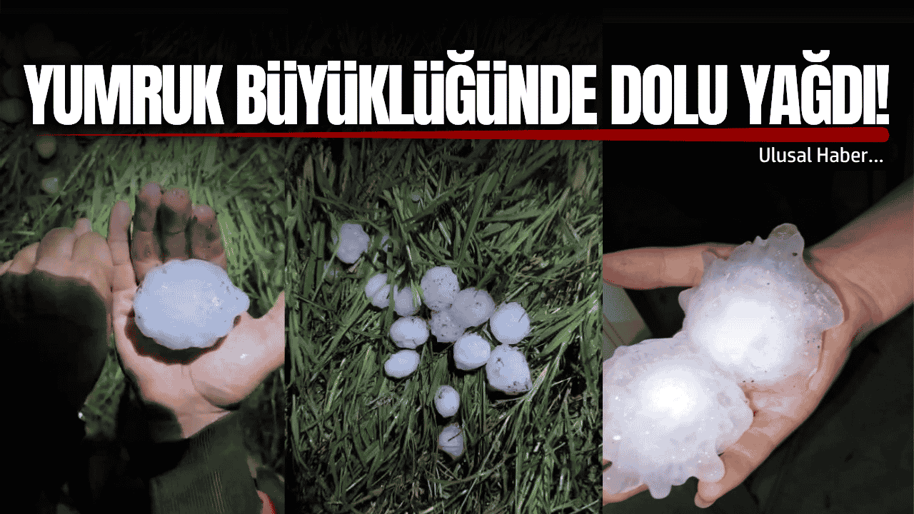 Yumruk büyüklüğünde dolu tarım arazilerini vurdu!