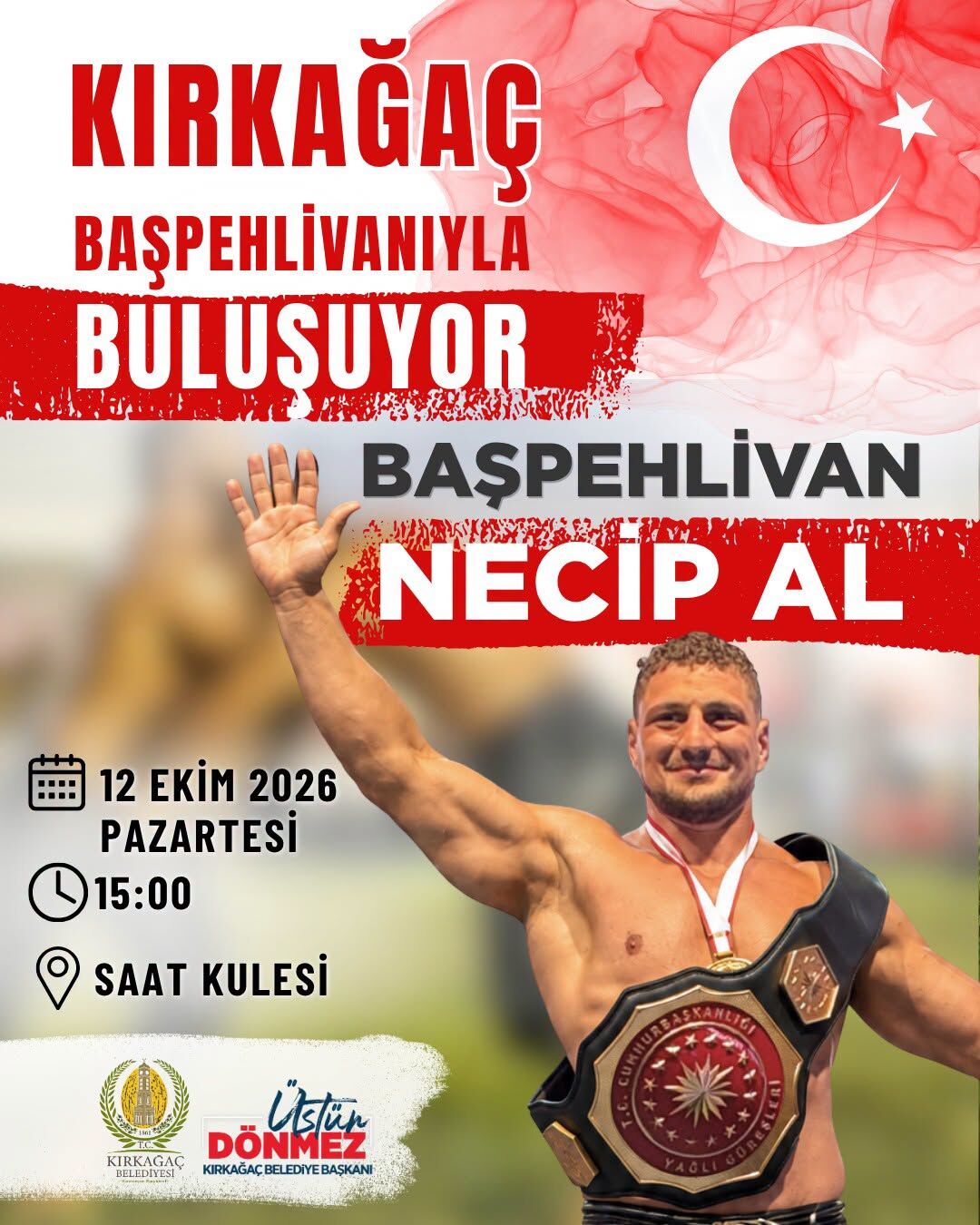 Başpehlivan Necip Al, Kırkağaç’ta Karşılanacak-.1