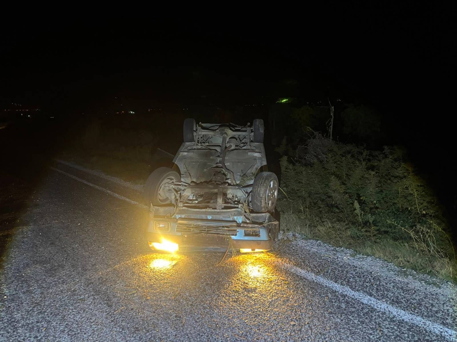 Alaşehir’de Facianın Eşiğinden Dönüldü Otomobil Takla Attı