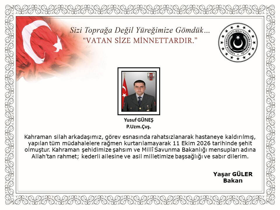Piyade Uzman Çavuş Yusuf Güneş Şehit Oldu-.1