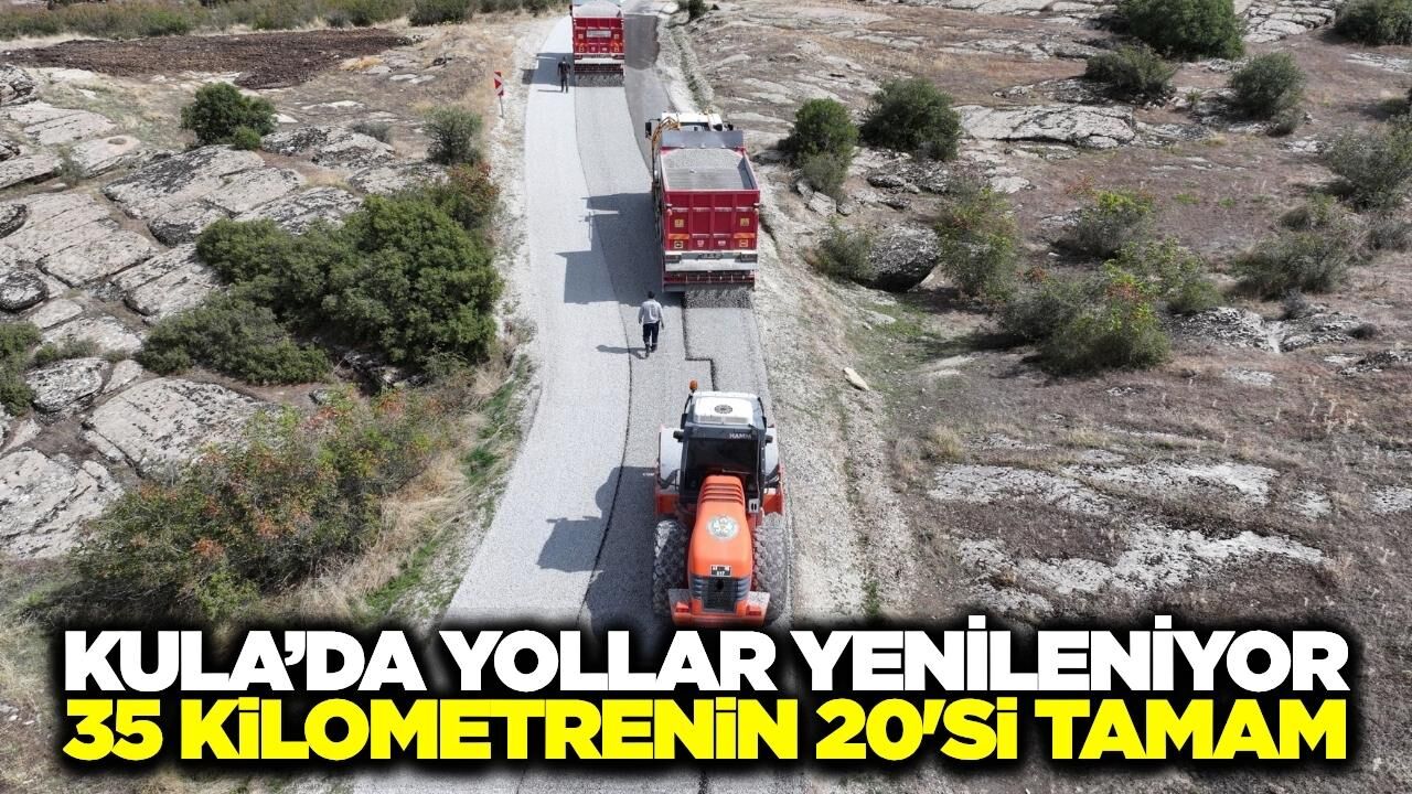 İlçede 35 kilometrelik yolda asfalt çalışması: Büyük kısmı tamamlandı
