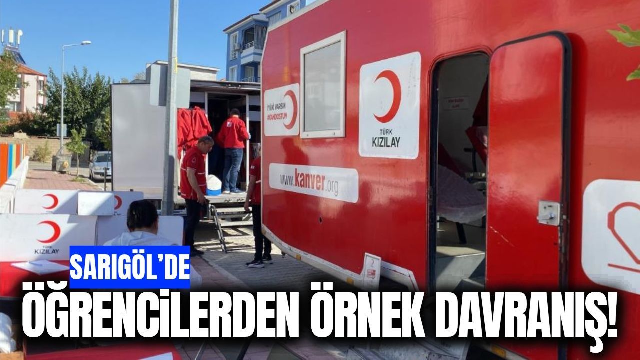 Sarıgöl'de öğrencilerden örnek davranış!