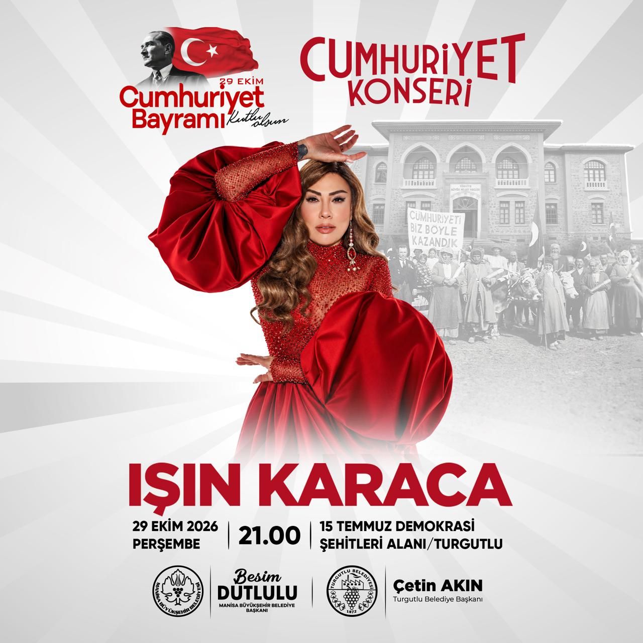 Turgutlu’da Cumhuriyet Coşkusu Işın Karaca Konseriyle Taçlanacak (1)