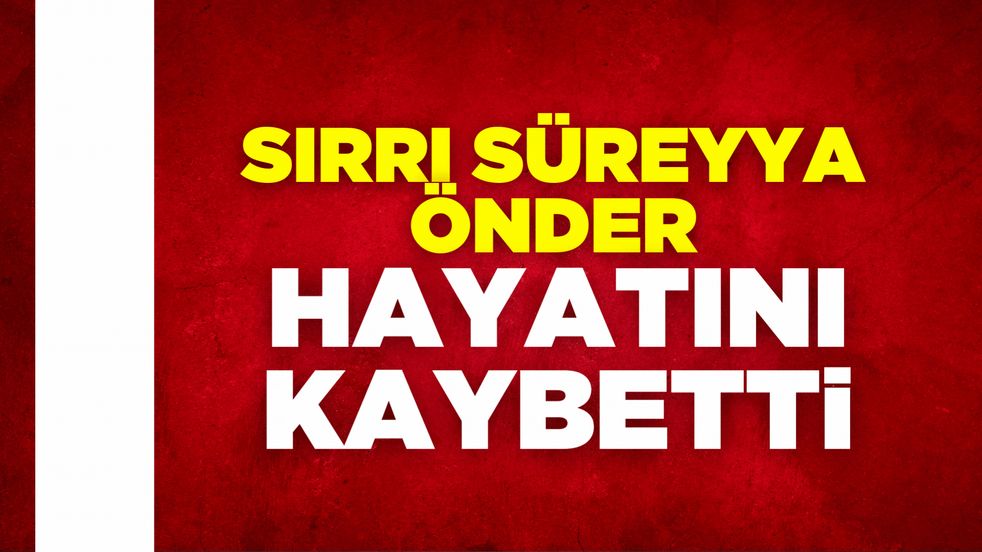 Dem Partili Sırrı Süreyya Önder hayatını kaybetti